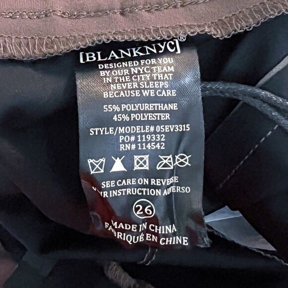 Blank NYC Women’s NWT Love Much Soft Vegan Leather Leggings In Brown Size 26 New - Picture 7 of 7